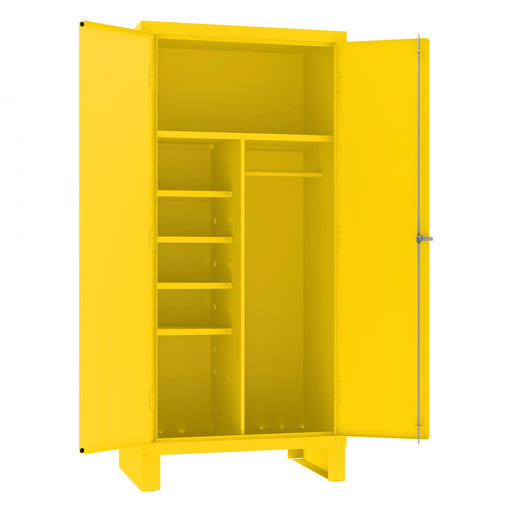 Durham Heavy Duty Spill Control Cabinet With Wardrobe/Broom Storage, Lockable