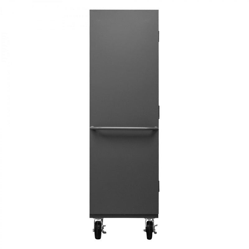 Durham Mobile Cabinet, 14 Gauge, 36 x 24 x 81, 4 Adjustable Shelves, Flush Doors