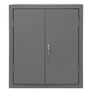 Durham Heavy Duty Cabinet, 14 Gauge, 36 x 24 x 42, 2 Adjustable Shelves, Flush Doors, Lockable, Gray