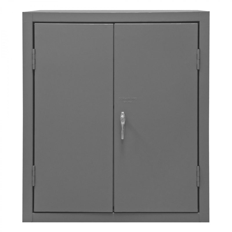 Durham Heavy Duty Cabinet, 14 Gauge, 36 x 24 x 42, 2 Adjustable Shelves, Flush Doors, Lockable, Gray