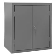 Durham Heavy Duty Cabinet, 14 Gauge, 36 x 24 x 42, 2 Adjustable Shelves, Flush Doors, Lockable, Gray