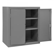 Durham Heavy Duty Cabinet, 14 Gauge, 36 x 24 x 42, 2 Adjustable Shelves, Flush Doors, Lockable, Gray