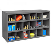 Durham 12" Deep, 18 Opening Bin, Gray