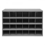 Durham 12" Deep, 24 Opening Bin, Gray