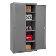 Durham Heavy Duty Cabinet, 14 Gauge, 36 x 18 x 72, 4 Adjustable Shelves, Flush Doors, Lockable