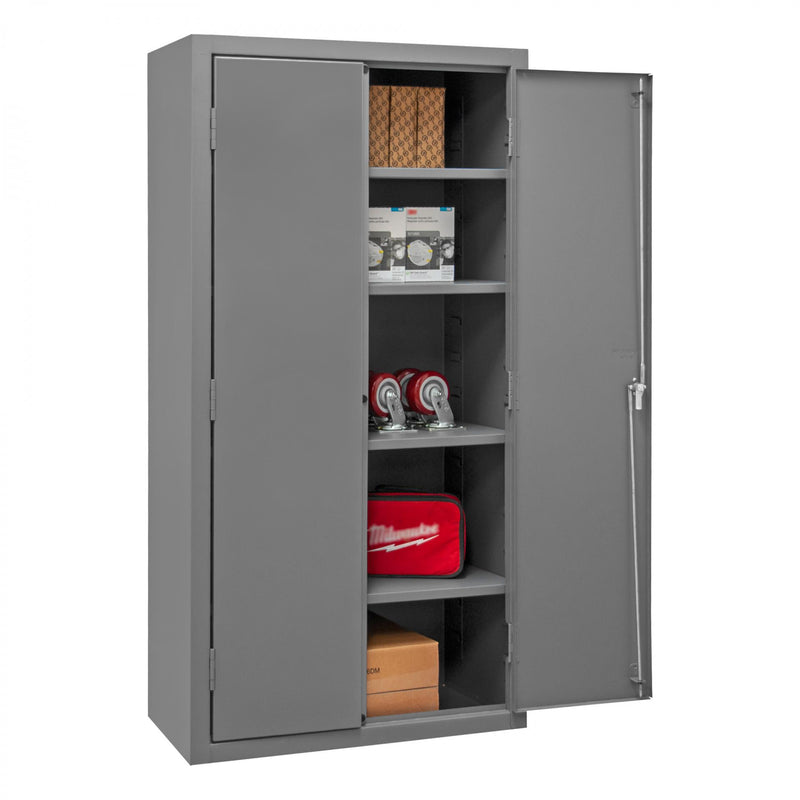 Durham Heavy Duty Cabinet, 14 Gauge, 36 x 18 x 72, 4 Adjustable Shelves, Flush Doors, Lockable