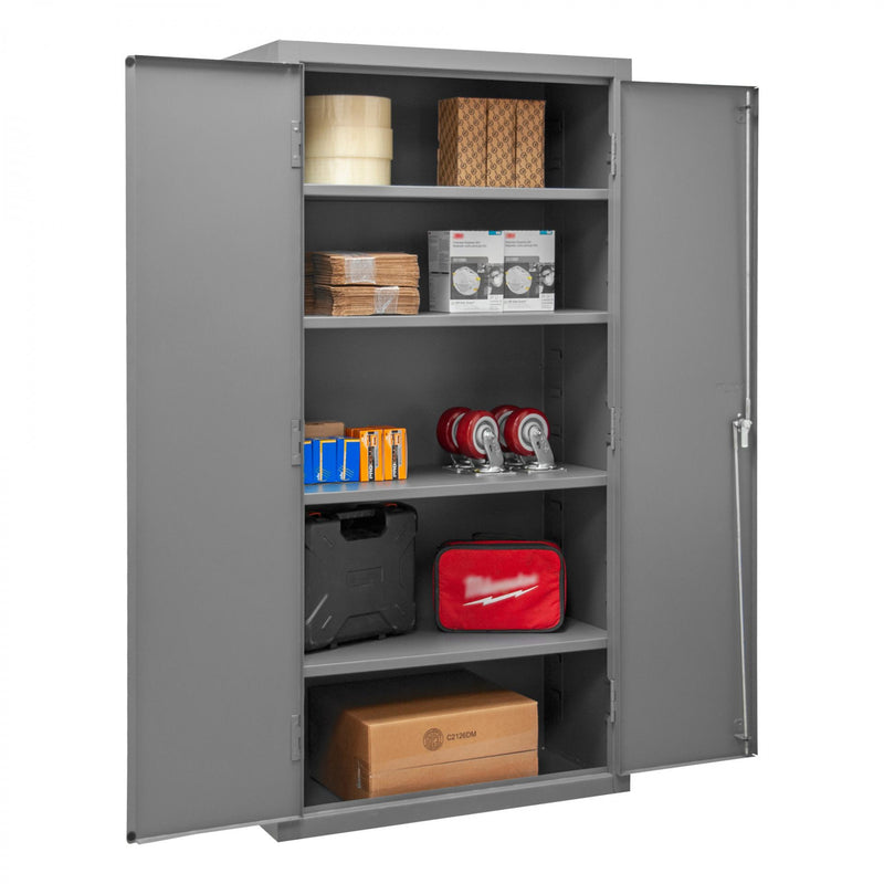 Durham Heavy Duty Cabinet, 14 Gauge, 36 x 18 x 72, 4 Adjustable Shelves, Flush Doors, Lockable
