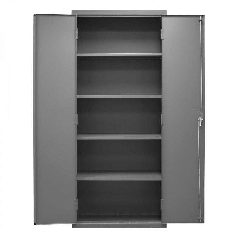 Durham Heavy Duty Cabinet, 14 Gauge, 36 x 18 x 84, 4 Adjustable Shelves, Flush Doors, Lockable