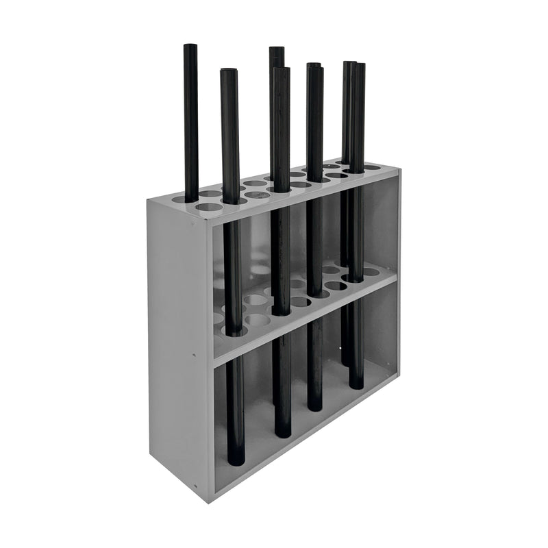 Durham Threaded Rod Rack, 18 Holes, Gray