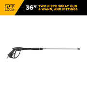 36" Replacement Pressure Washer Gun & Wand Assembly BE Power Equipment