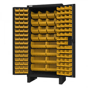 Durham Cabinet, 14 Gauge, 120 Yellow Bins, 36 x 24 x 78