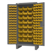 Durham Cabinet, 14 Gauge, 126 Yellow Bins, 36 x 24 x 78