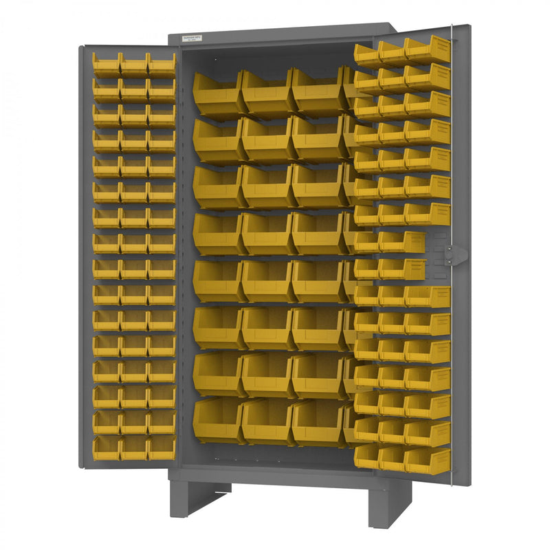 Durham Cabinet, 14 Gauge, 126 Yellow Bins, 36 x 24 x 78