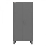 Durham Heavy Duty Cabinet, 14 Gauge, 36 x 24 x 78, 3 Adjustable Shelves, 16 Yellow Bins
