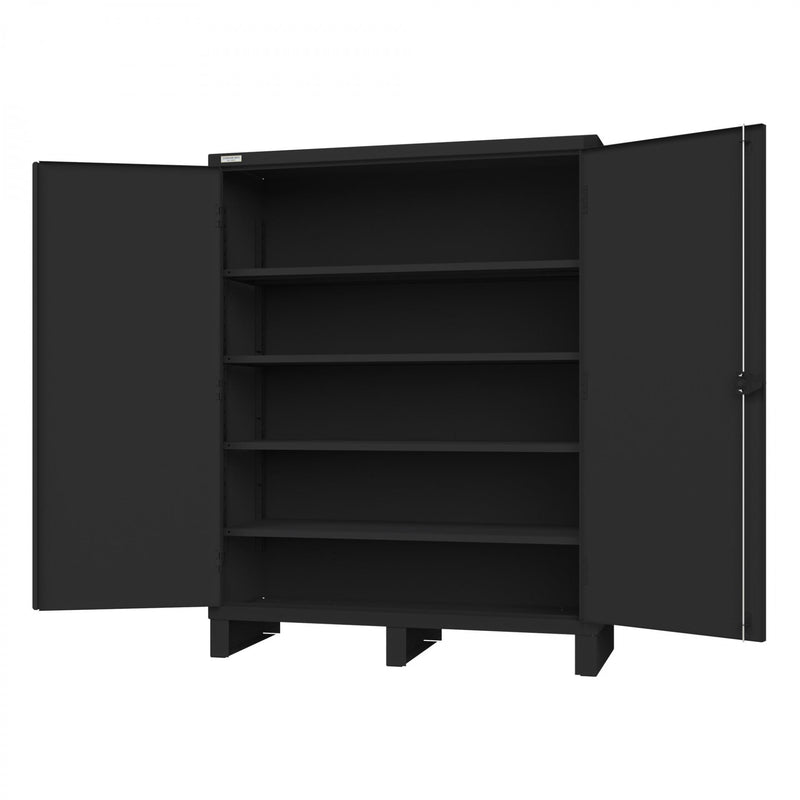 Durham Cabinet, 14 Gauge, 4 Shelves, 60 x 24 x 78, Black