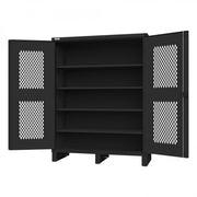 Durham Ventilated Cabinet, 14 Gauge, 4 Shelves, 60 x 24 x 78