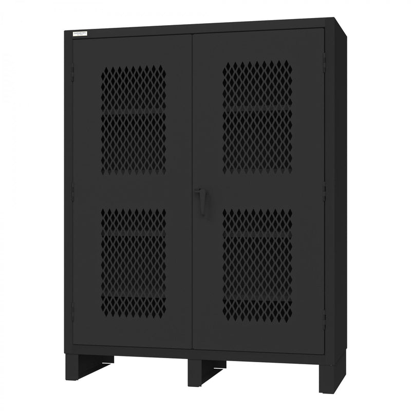 Durham Ventilated Cabinet, 14 Gauge, 4 Shelves, 60 x 24 x 78