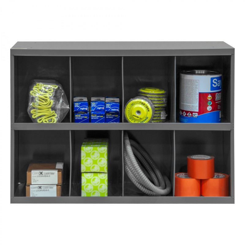 Durham 12" Deep, 8 Opening Bin, Gray