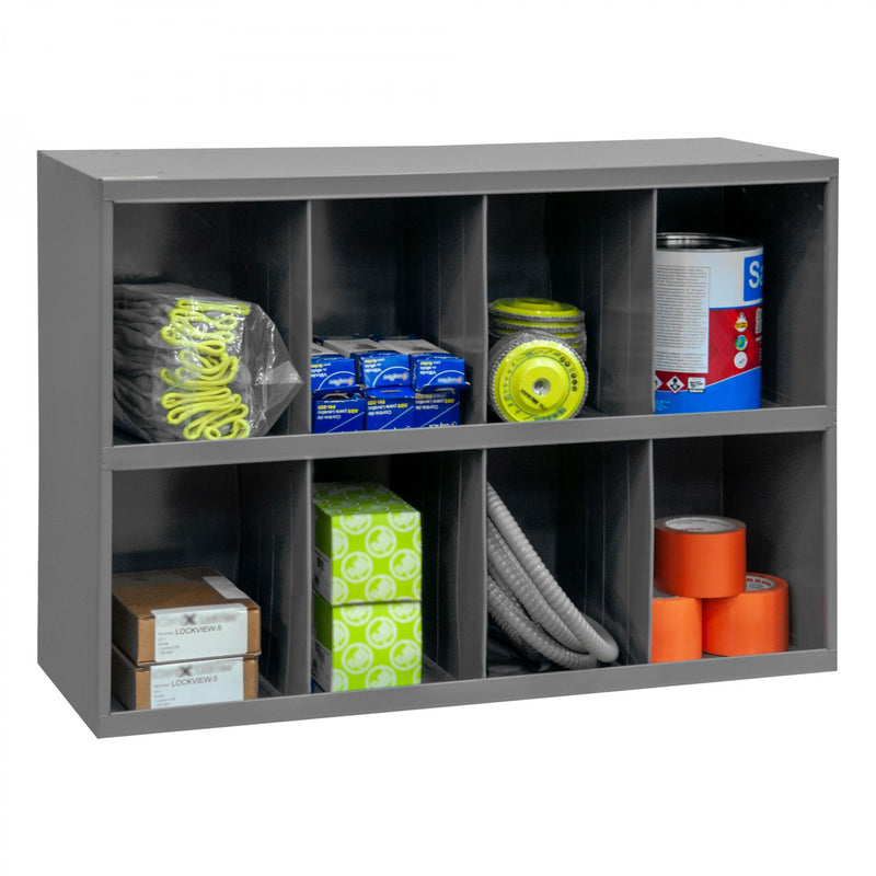 Durham 9" Deep, 8 Opening Bin, Gray