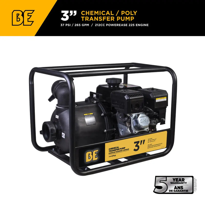 3" Chemical Transfer Pump with Powerease 225 Engine BE Power Equipment