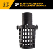 3" Plastic Water Pump Replacement Strainer BE Power Equipment