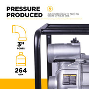 3" Semi-Trash Transfer Pump with Powerease 225 Engine BE Power Equipment