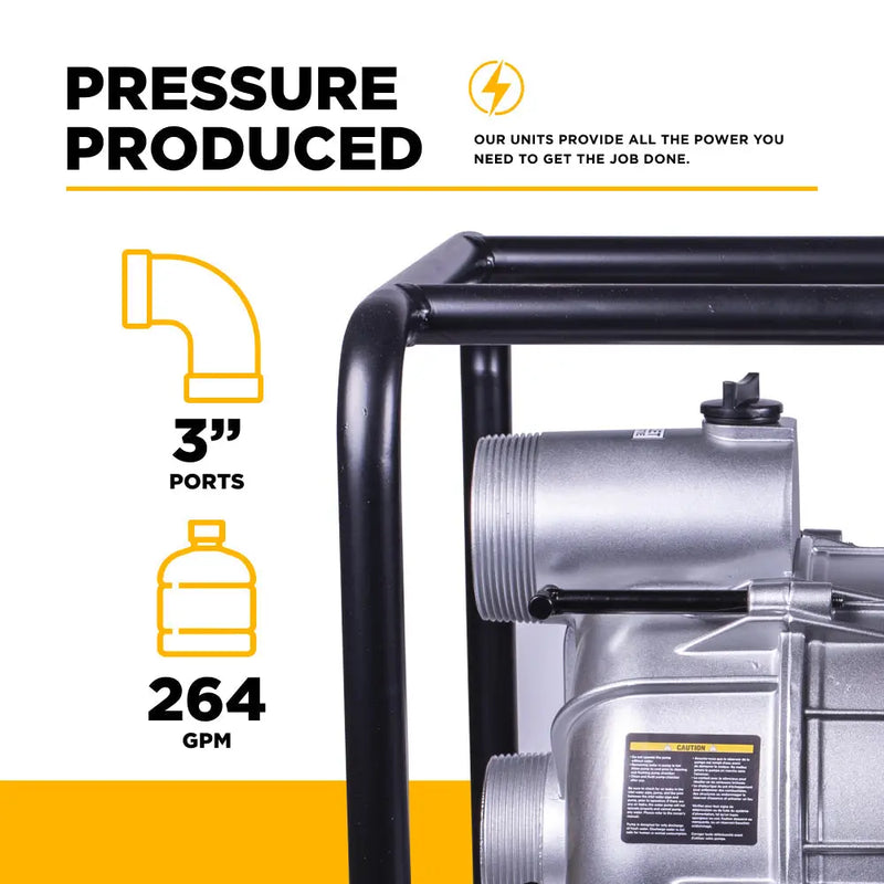 3" Semi-Trash Transfer Pump with Powerease 225 Engine BE Power Equipment