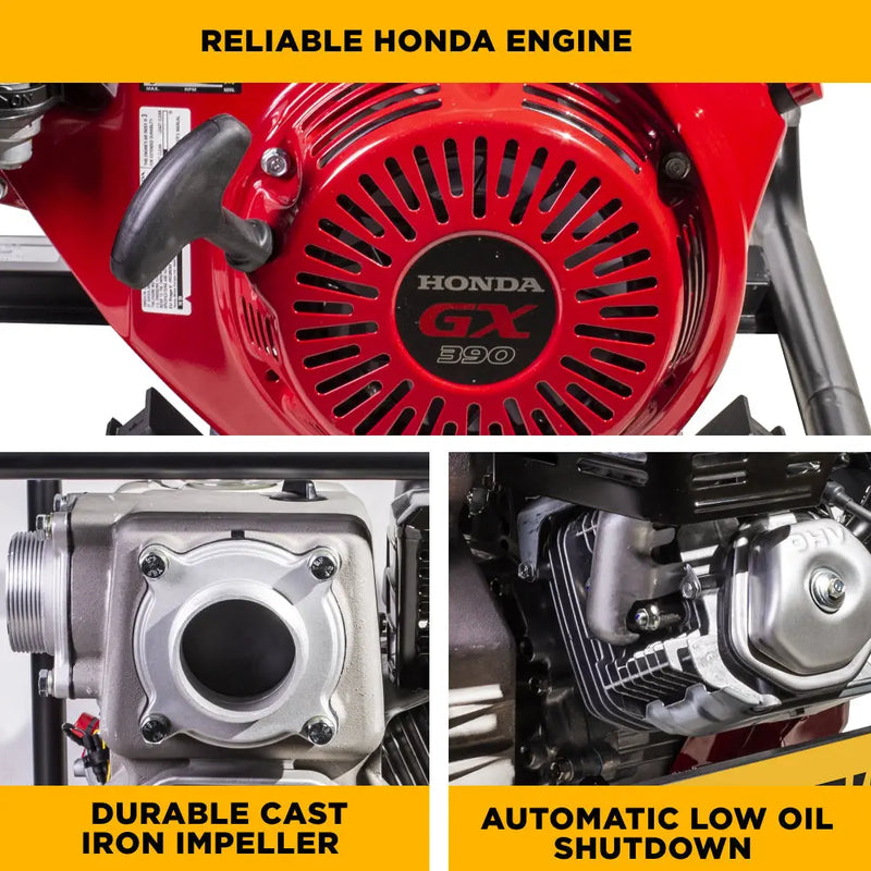 3"-Trash Transfer Pump with Honda GX390 Engine BE Power Equipment