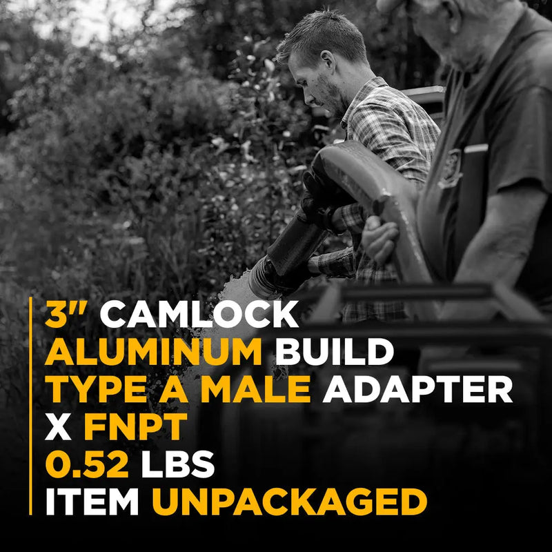 3" Type A Aluminum Camlock BE Power Equipment