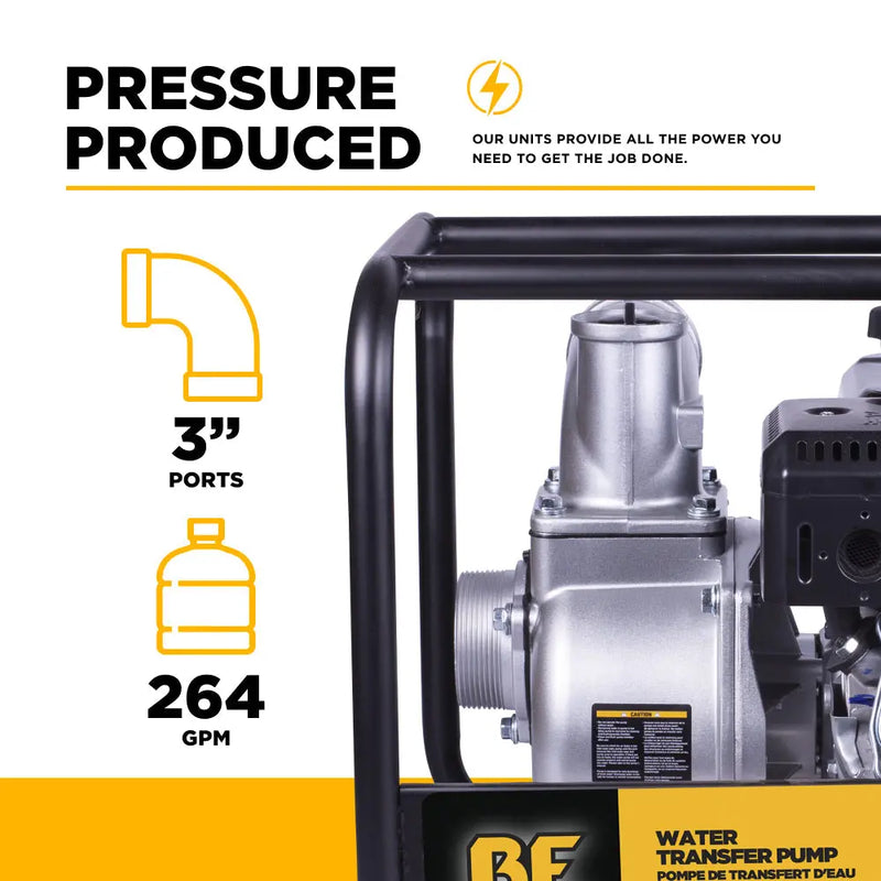 3" Water Transfer Pump with Powerease 225 Engine BE Power Equipment