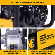 3" Water Transfer Pump with Powerease 225 Engine BE Power Equipment