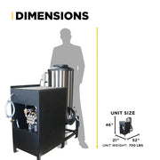 3,000 PSI 4.0 GPM Hot Water Electric Pressure Washer with 7.5 HP Baldor Motor and General Triplex Pump- 643HD BE Power Equipment