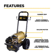 3,000 PSI 4.5 GPM 10 HP Electric Pressure Washer with Baldor Motor and CP Triplex Pump - B3010E34AHE BE Power Equipment
