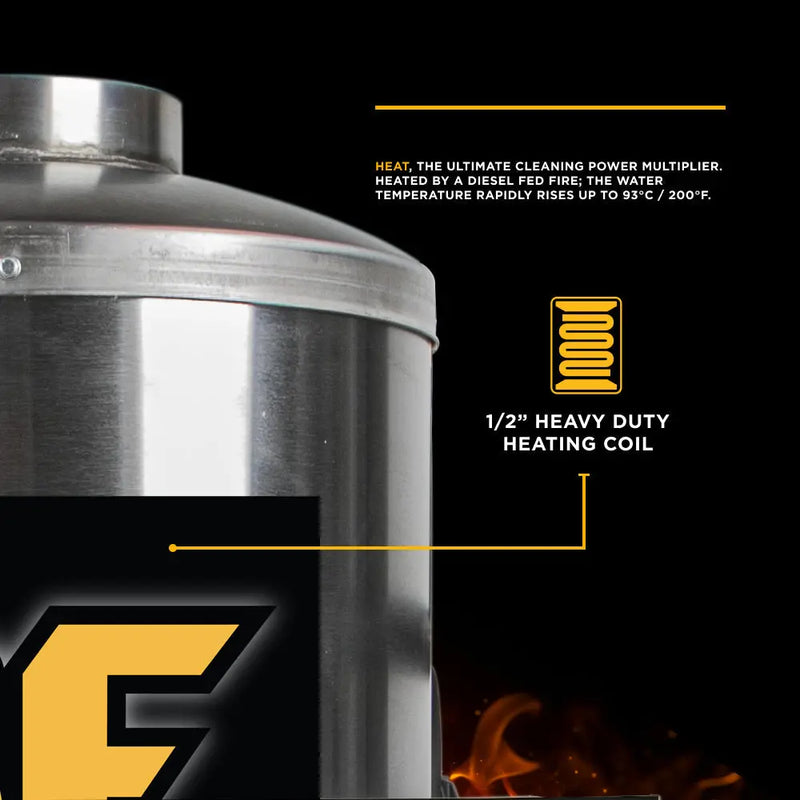 3,000 PSI 5.0 GPM Hot Water Electric Pressure Washer with 10 HP Baldor Motor and General Triplex Pump- 67HD BE Power Equipment