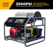 3,000 PSI 8.0GPM Hot Water Pressure Washer with Honda GX690 Engine and General Triplex Pump - HW3024HG12V BE Power Equipment