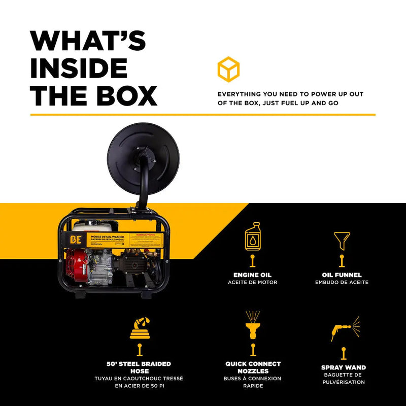 3,100 PSI 3.1 GPM Cold Water Gas Pressure Washer - B3165HRAS BE Power Equipment