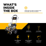 3,100 PSI 3.1 GPM Cold Water Gas Pressure Washer - B3165HSGS BE Power Equipment