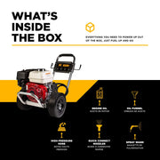 3,100 PSI 3.1GPM Cold Water Gas Pressure Washer Honda GX200 and CP Triplex Pump on Aluminum Frame - B3165HAAS BE Power Equipment