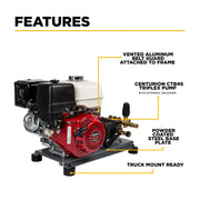 3,200 PSI 5.2 GPM Truck Mount Cold Water Gas Pressure Washer - B3213HTBAS BE Power Equipment