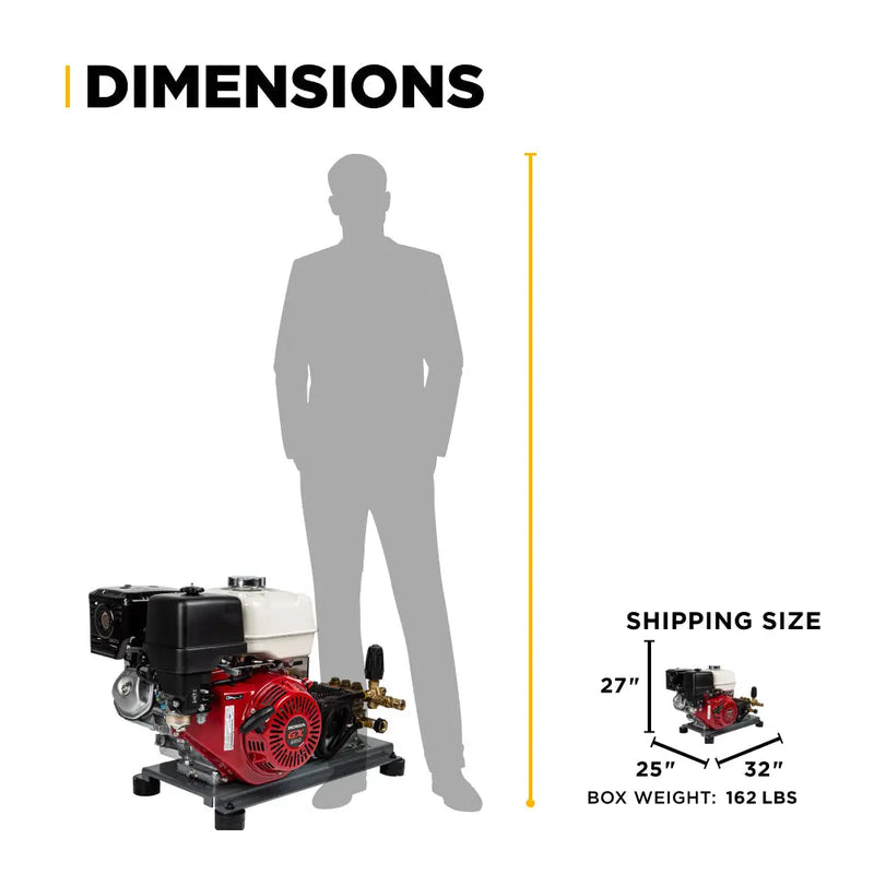 3,200 PSI 5.2 GPM Truck Mount Cold Water Gas Pressure Washer - B3213HTBAS BE Power Equipment