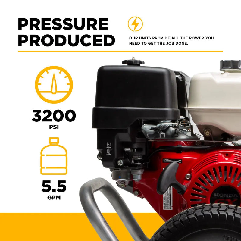 3,200 PSI 5.5 GPM Cold Water Gas Pressure Washer - B3213HABAS BE Power Equipment