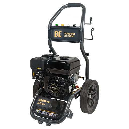 3,200PSI 2.5GPM Cold Water Gas Pressure Washer Powerease 212cc Engine and CP Axial Pump - BE327PX BE Power Equipment