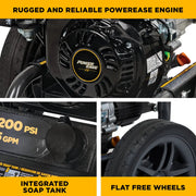 3,200PSI 2.5GPM Cold Water Gas Pressure Washer Powerease 212cc Engine and CP Axial Pump - BE327PX BE Power Equipment