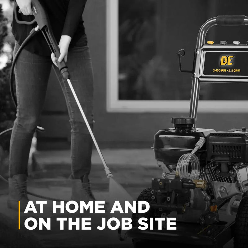 3,400PSI 2.5GPM Cold Water Gas Pressure Washer Powerease 223cc Engine and CP Axial Pump - B3475PX BE Power Equipment