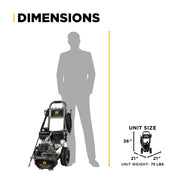3,400PSI 2.5GPM Cold Water Gas Pressure Washer Powerease 223cc Engine and CP Axial Pump - B3475PX BE Power Equipment
