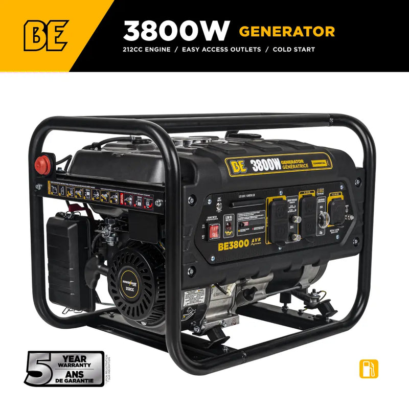 3,800 Watt Generator - BE3800 BE Power Equipment