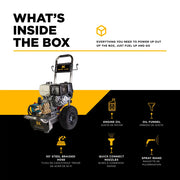 4.2GPM Cold Water Gas Pressure Washer Honda GX390 Engine and General Triplex Pump on Stainless Steel Frame - B4213HSJS BE Power Equipment