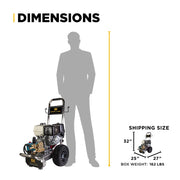 4.2GPM Cold Water Gas Pressure Washer Honda GX390 Engine and General Triplex Pump on Stainless Steel Frame - B4213HSJS BE Power Equipment