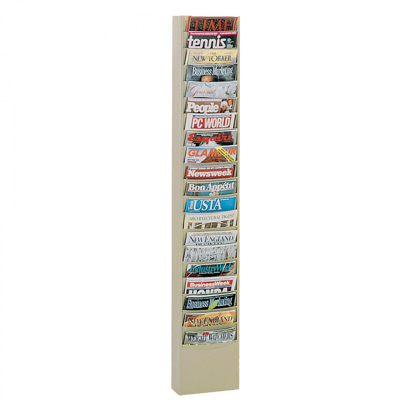 Durham Literature Rack, 20 Pockets, Tan