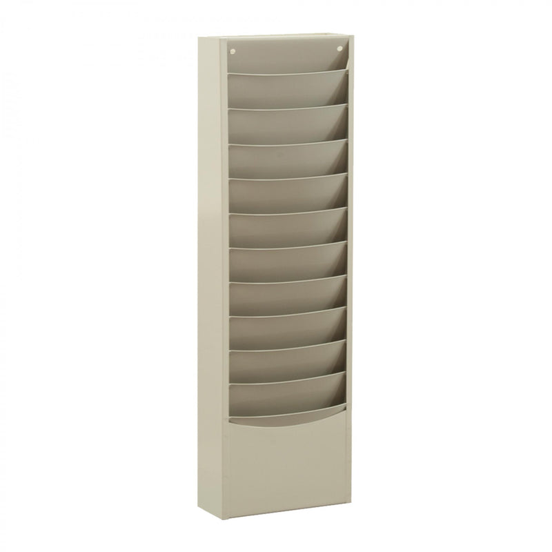 Durham Literature Rack, 11 Pockets, Tan